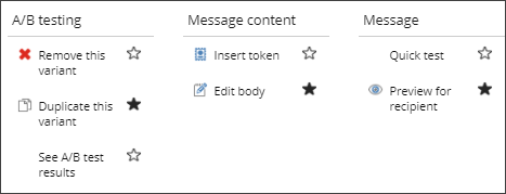 Message actions