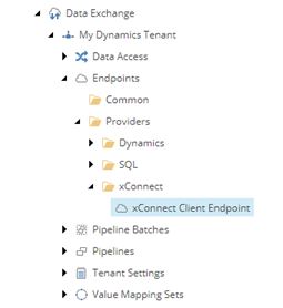 xConnect Client Endpoint in content tree