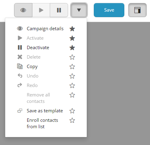 Enroll contacts from list option