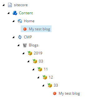 Locate clone in content tree