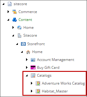 The Catalogs item