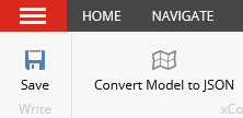 Convert model to JSON button