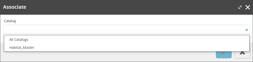 Associate dialog box