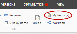 The View tab on the Experience Editor ribbon