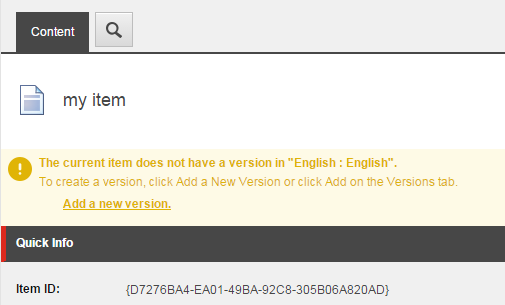 The language version notification