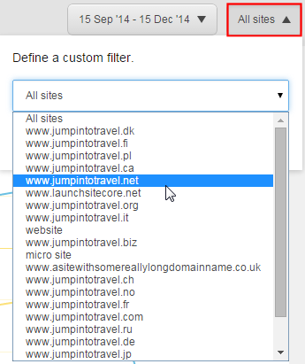 Filter an Experience Analytics report | Sitecore Documentation