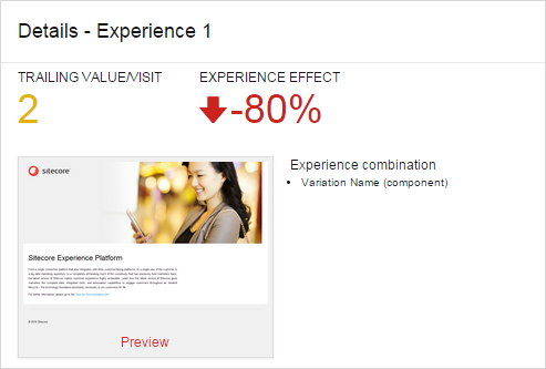 The Details panel for the Engagement value tab