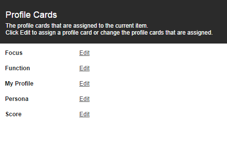 Profile card examples