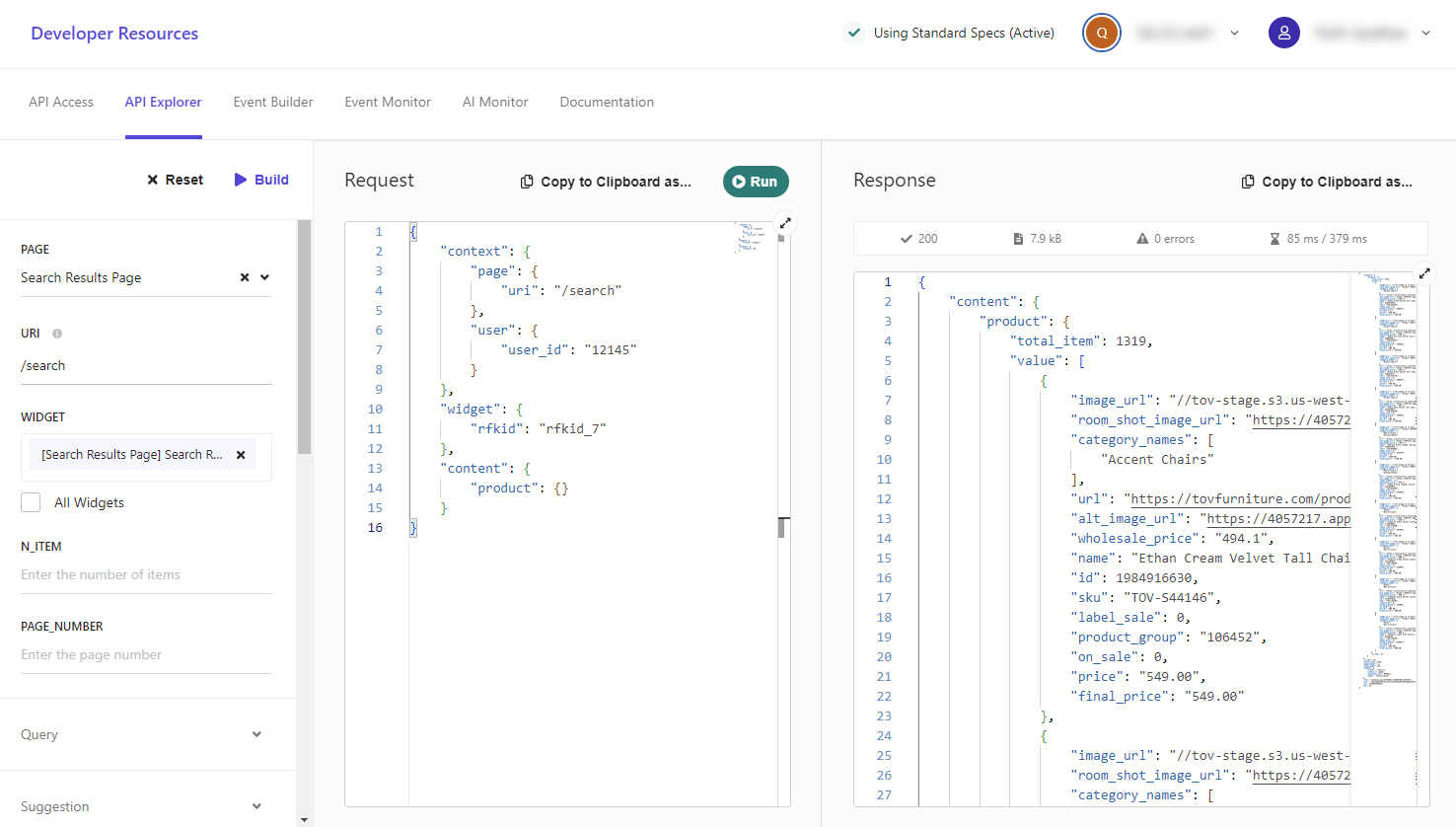 API Explorerタブ | Sitecore Documentation