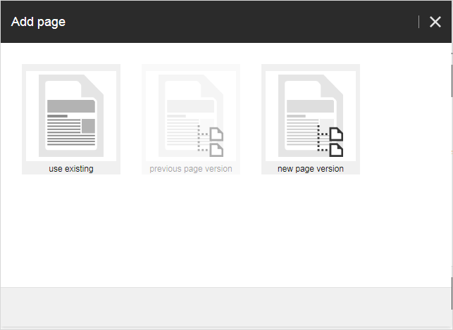 The Add page dialog box