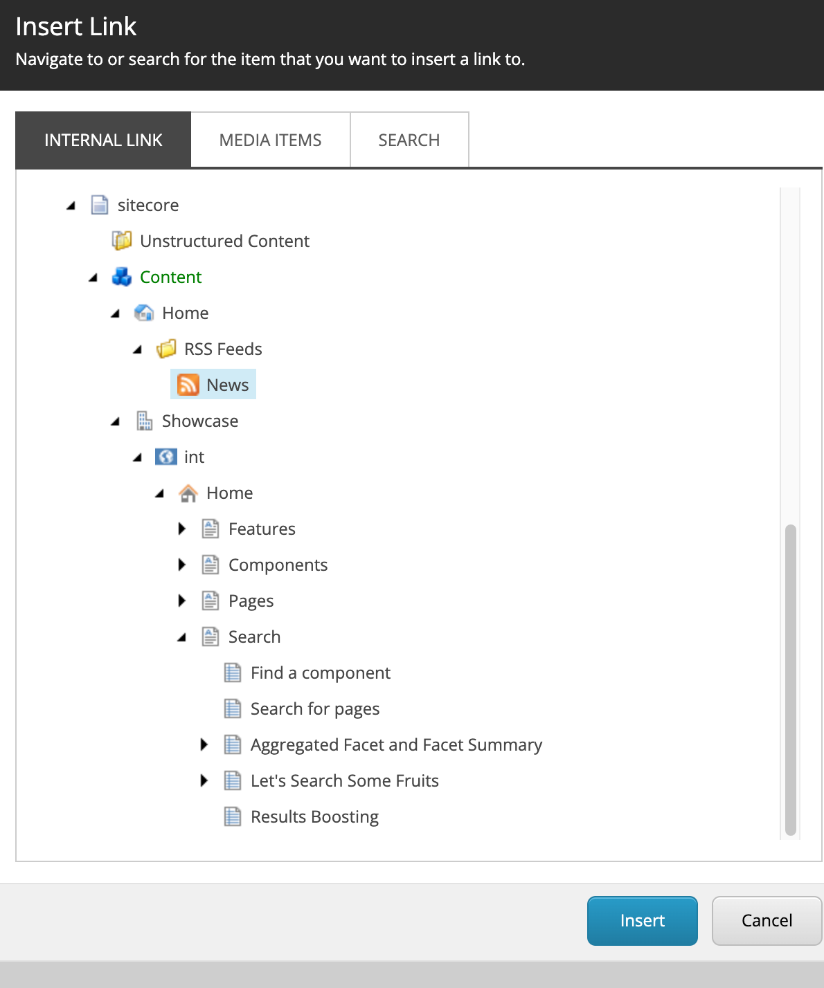 Setting up RSS feeds | Sitecore Documentation