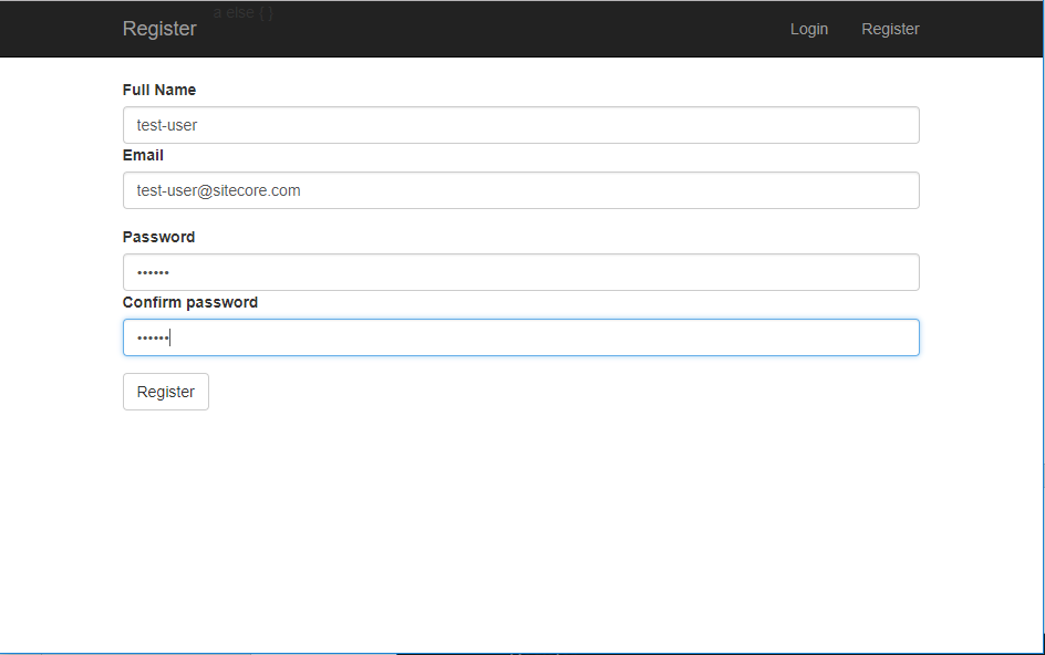 The Register form