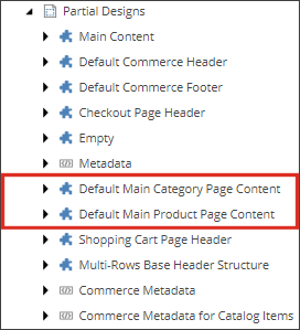 Commerce partial designs in the Partials Designs folder.