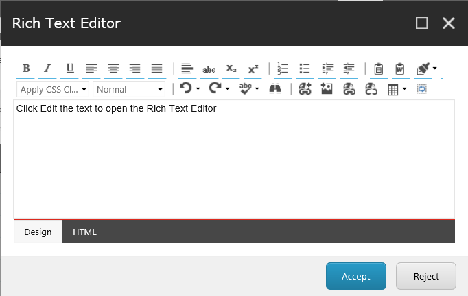 Rich Content Editor