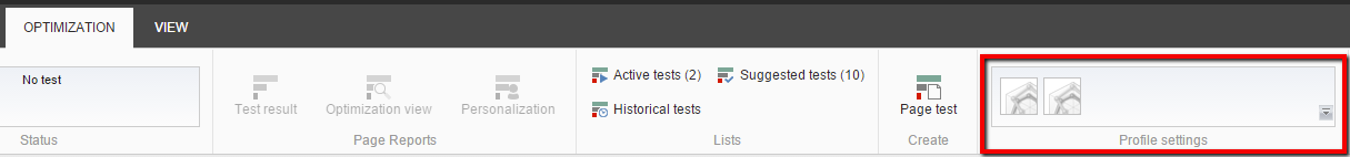 Optimization tab