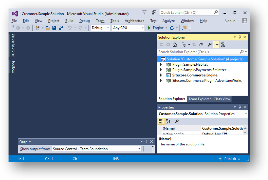 Solution Explorer in Visual Studio